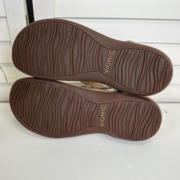 Vionic Kirra Sandal‎ Thong Snake Ankle Strap Arch Support Comfort Shoe Size 7 - Picture 7 of 9